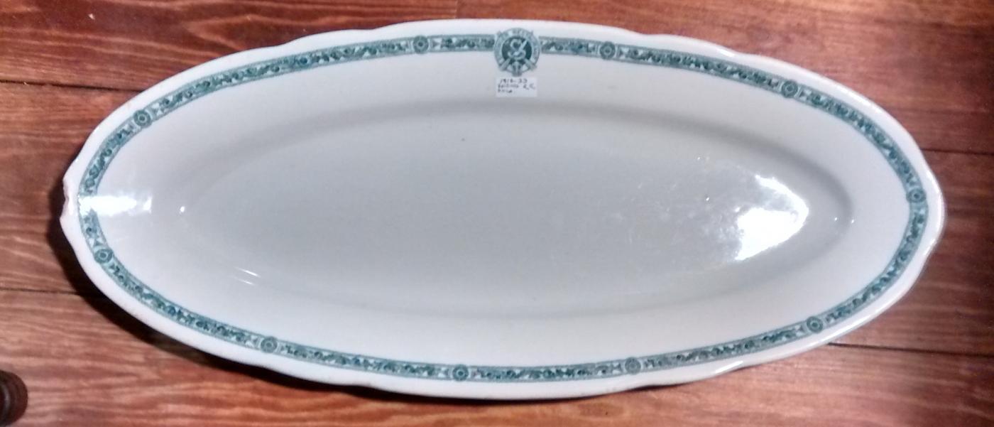 Springer Restaurant Fish Platter Reading Railroad Terminal Philadelphia PA 1910-33 AS IS