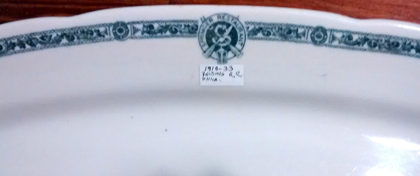 Springer Restaurant Fish Platter Reading Railroad Terminal Philadelphia PA 1910-33 AS IS