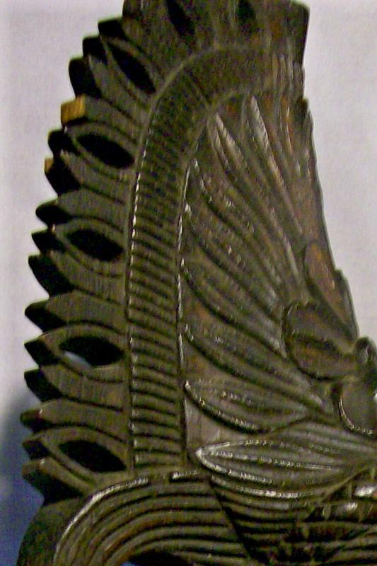 Tropical Hardwood Carving Bust of Woman w/ Headdress Polynesian?