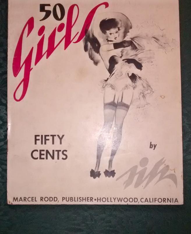 The Art of Fitz Portfolio No. 2/ 50 Girls by Fitz 1943 Nude Drawings Hollywood Pin-Up Art