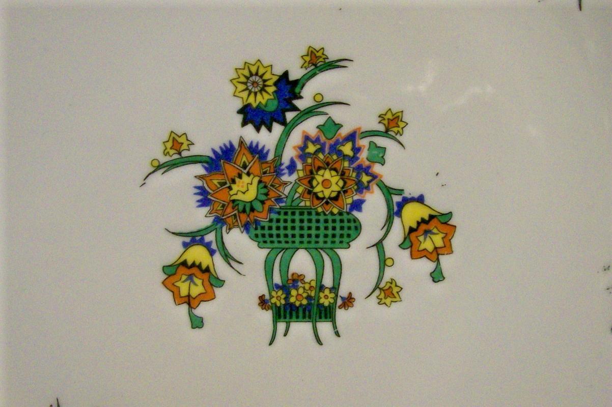 Bavarian Art Deco Luster Cake Plate