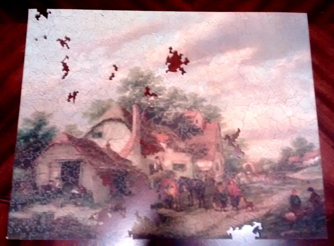 Wood Jigsaw Puzzle w/Box 1930s