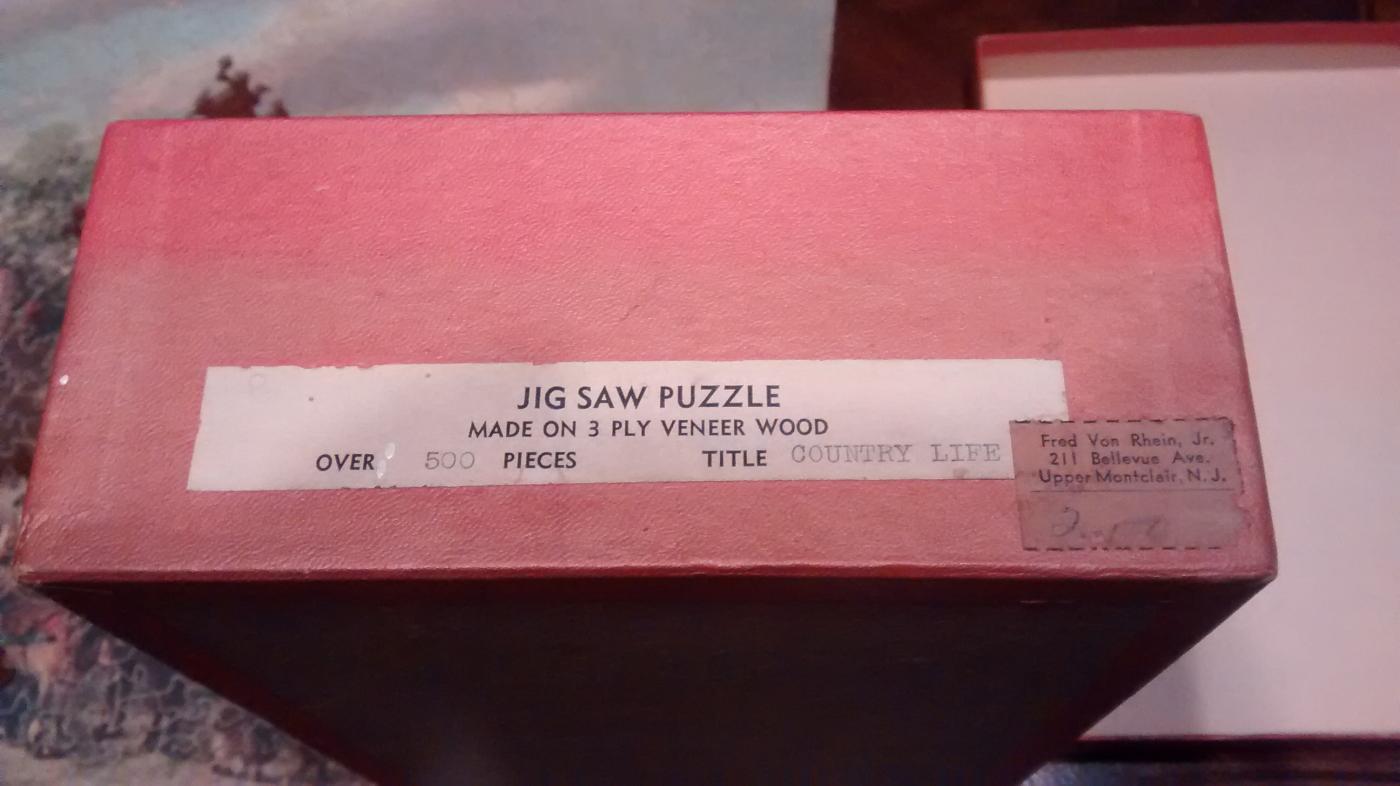 Wood Jigsaw Puzzle w/Box 1930s