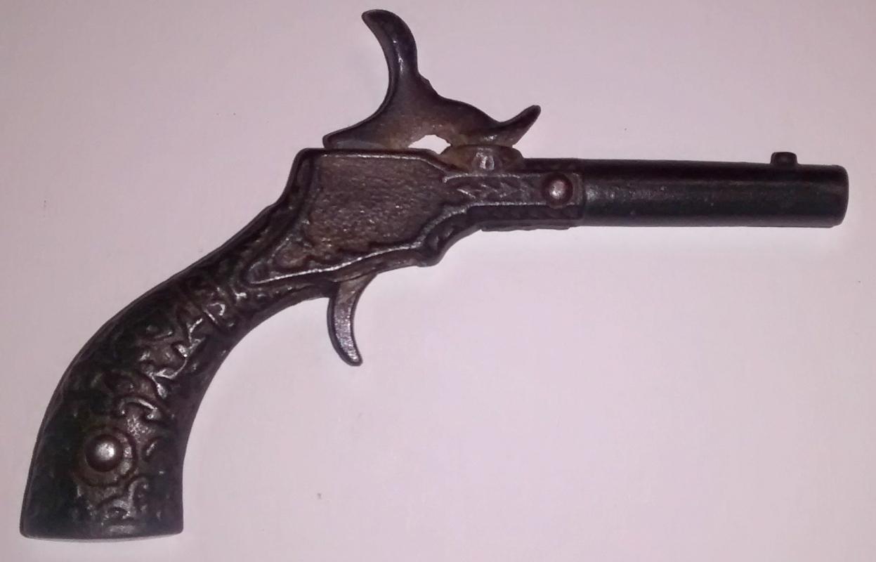 UNXLD Cast Iron Cap Gun Single Shot Derringer 1880
