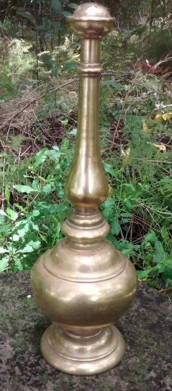 Antique India Brass Rose Water Sprinkler Bottle 1920s-30s