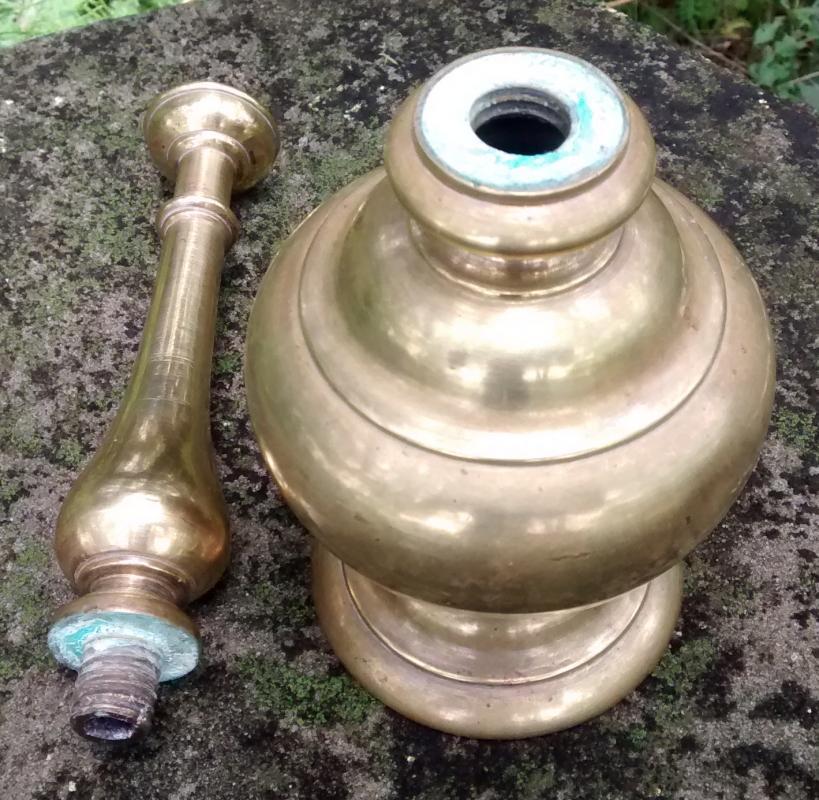 Antique India Brass Rose Water Sprinkler Bottle 1920s-30s