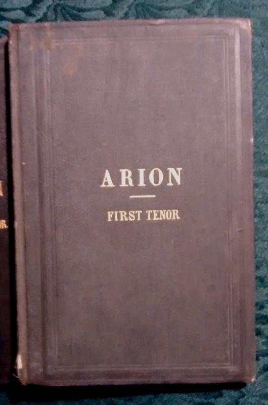 Acapella Arion Collection of Songs for Male Voices 4 Volumes 1862-89