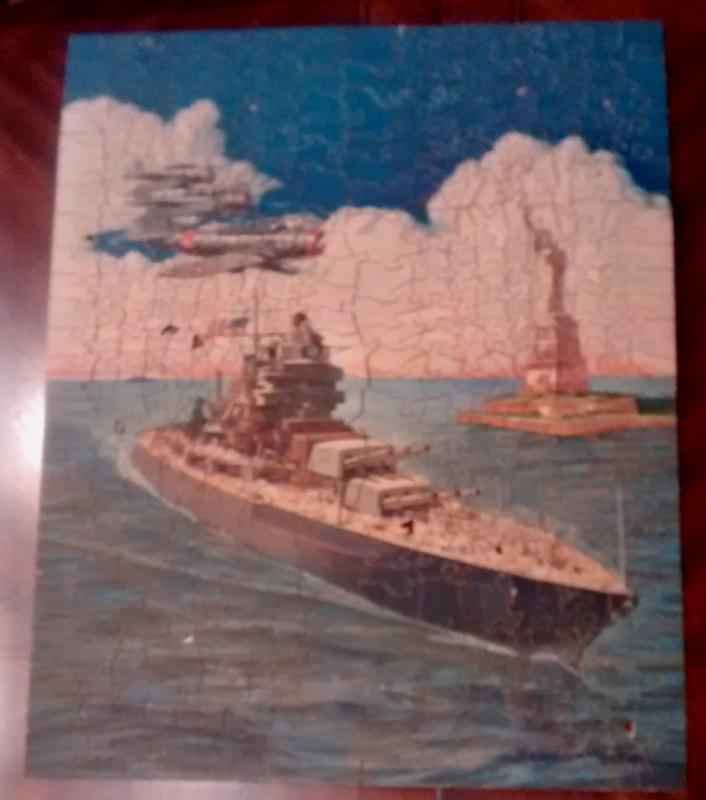 Wood Jigsaw Puzzle w/Box Ca. 1941