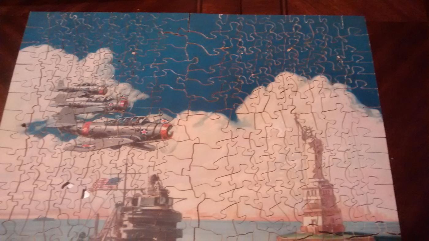 Wood Jigsaw Puzzle w/Box Ca. 1941