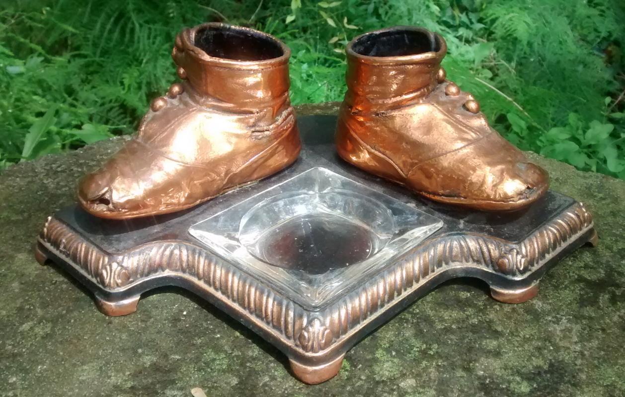 Vintage Bron Shoe Co. Baby Shoe Ashtray Holder #86