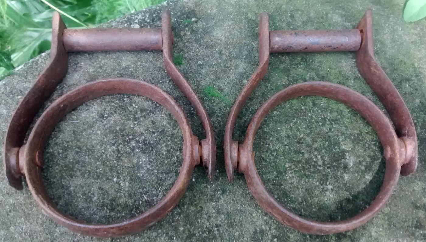 Antique Iron Trick-Rider Horse Stirrups Early 1900s