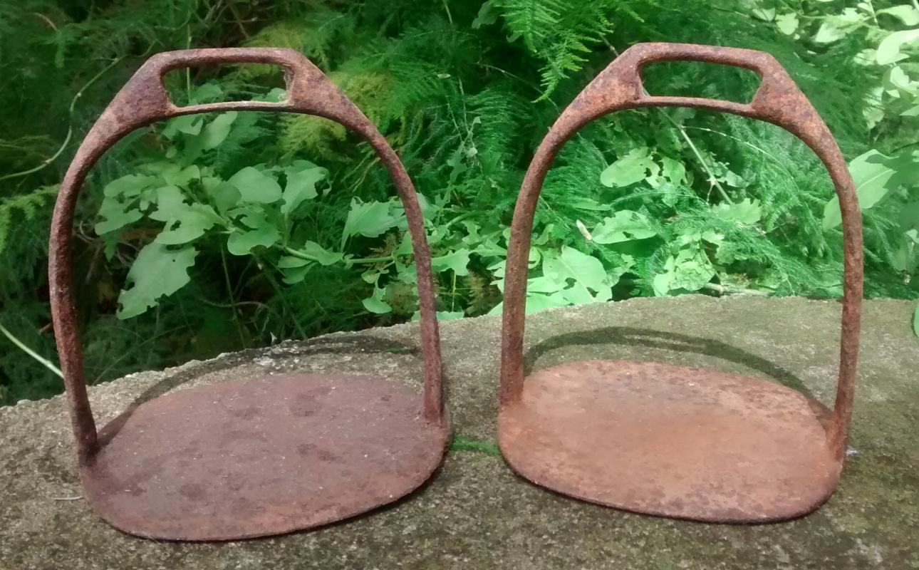 Antique Iron Horse Stirrups Early 1900s