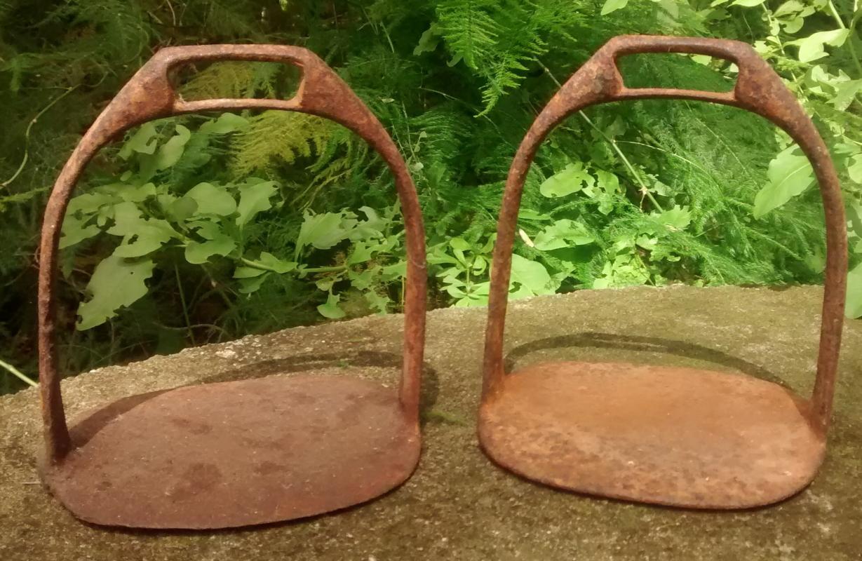 Antique Iron Horse Stirrups Early 1900s