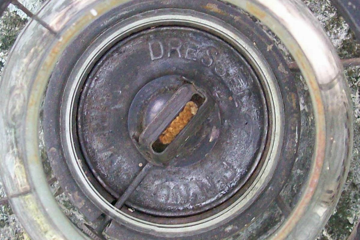 Burlington Route Railroad Lantern Ca. 1939 Dressel Original Globe