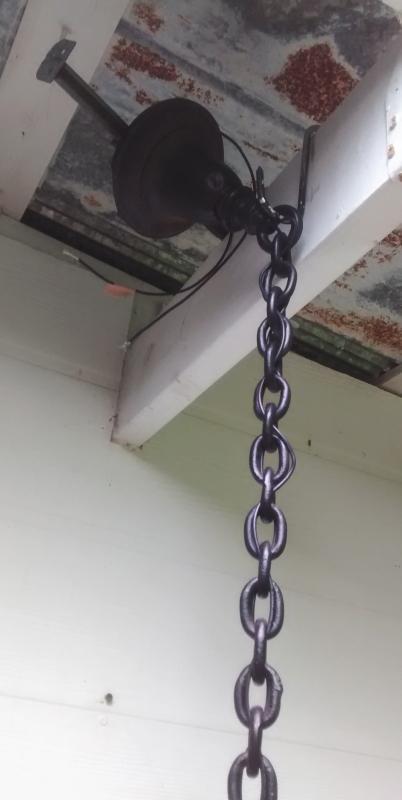 Antique Arts & Crafts Iron Chain Chandelier Early 1900s Rewired 48
