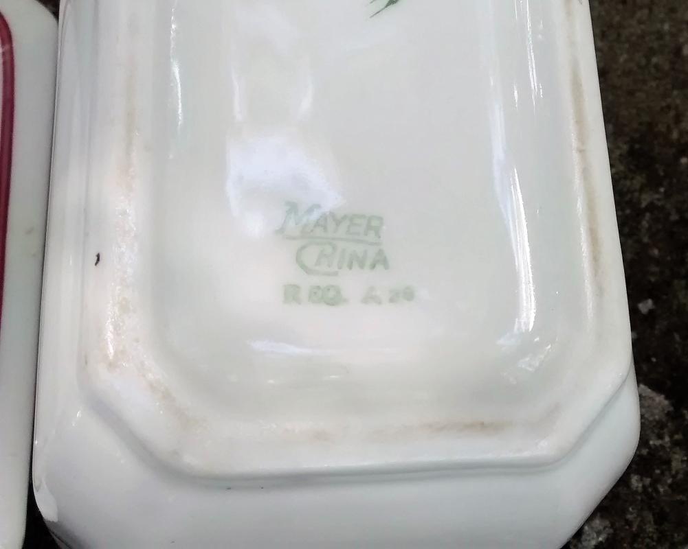 Odd Fellows Restaurant Ware Sugar w/Lid Mayer 1920s-30s F-L-T