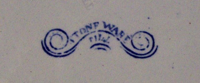Till English Staffordshire Stoneware Blue Willow Plate 1850-60 9.5