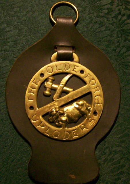 British Horse Brass with Leather