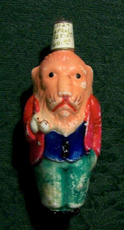 Figural Lion in Tailcoat Electric Christmas Bulb NOT WORKING