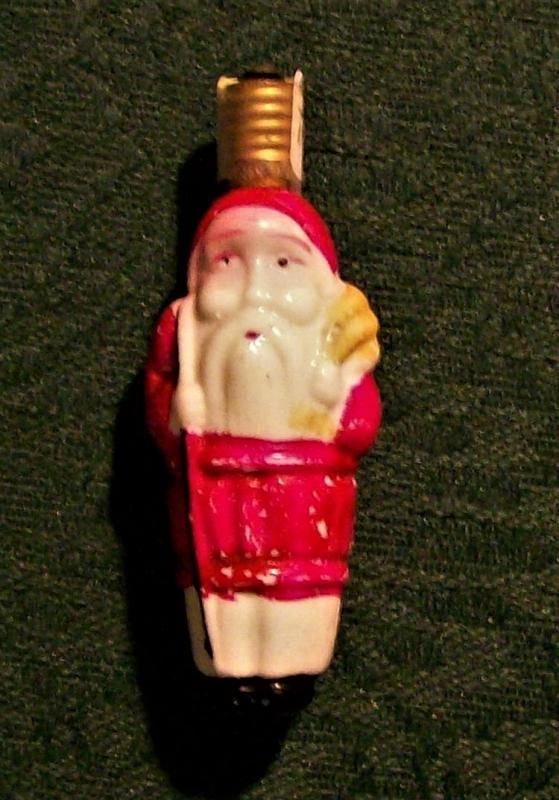 Figural Santa Electric Christmas Bulb Double-Faced NOT WORKING