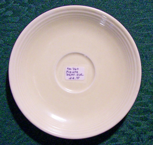 Laughlin Fiesta Ceramic Demitasse Saucer Original Ivory 5