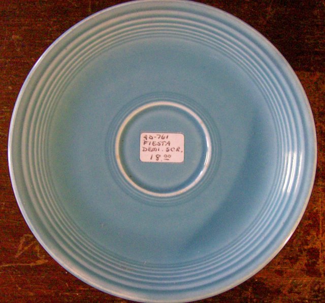 Laughlin Fiesta Ceramic Demitasse Saucer Original Turquoise 5