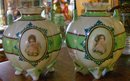 Nippon Era Portrait Vase Pair