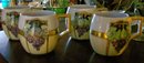 Art Nouveau Grape Mug Set- Bavarian China