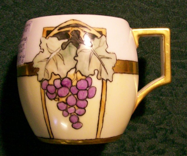 Art Nouveau Grape Mug Set- Bavarian China