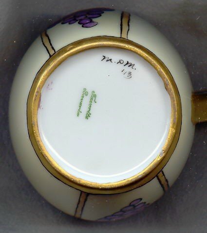 Art Nouveau Grape Mug Set- Bavarian China
