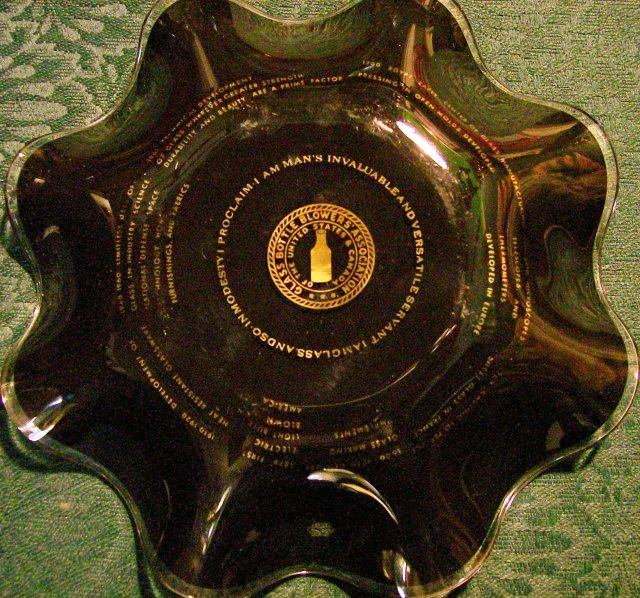 Glass Bottle Blowers Association Commemorative Dish 1975 7.5