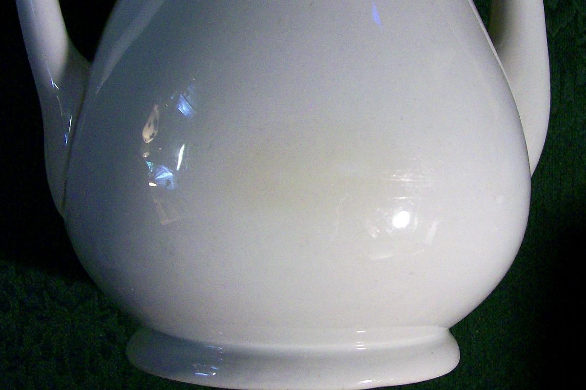 White Ironstone Coffeepot William Taylor England Ca. 1860