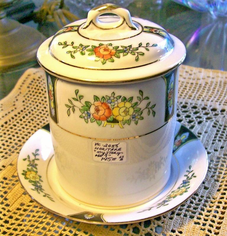 Noritake Ceramic Condensed Milk Jar w/Lid & Liner