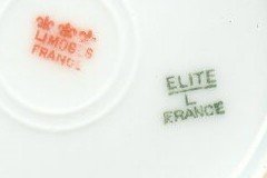 Elite Limoges Ramekin with Saucer Bawo & Dotter Pink Florals Early 1900's