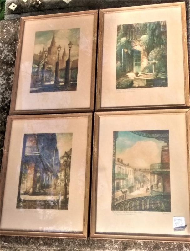 Illinois Central Railroad Promo Prints New Orleans Mettel Set/4