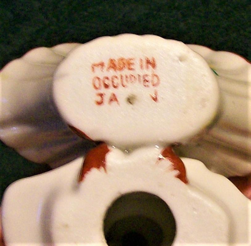 Occupied Japan Dutch Girl w/ Open Basket Ceramic Figurine 4.5