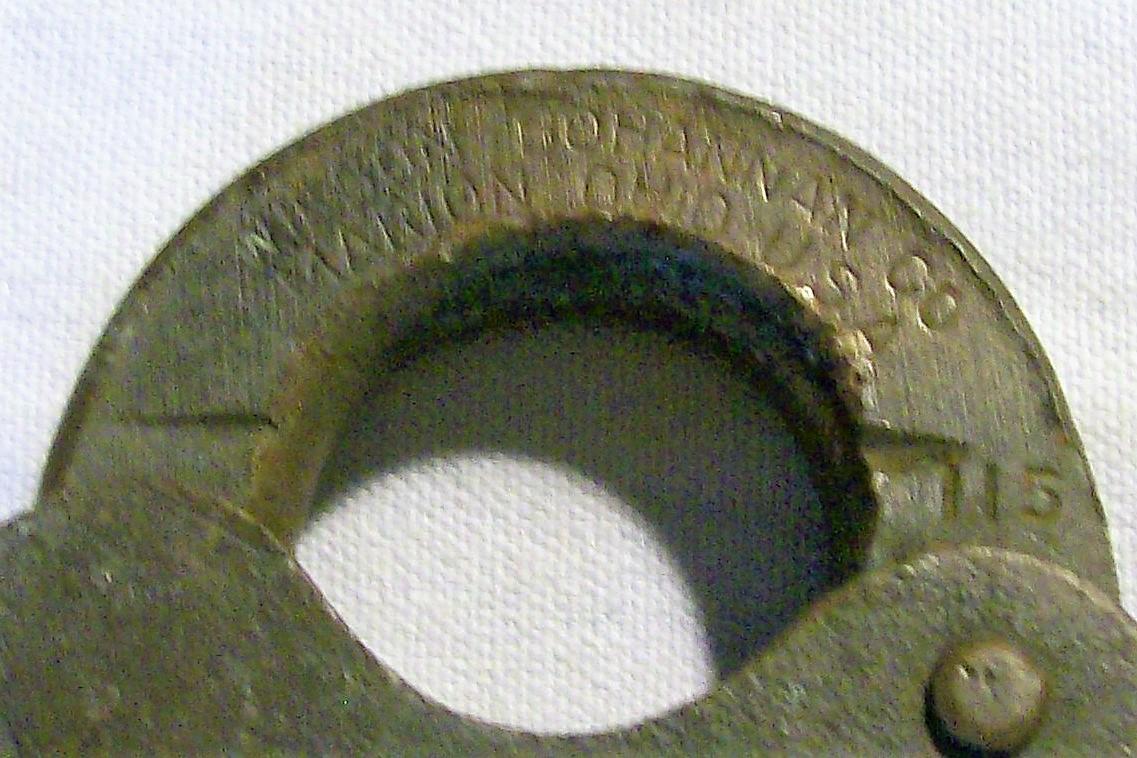 Bronze Padlock with Chain Wilson Bohannan #115 Marion OH 1927+