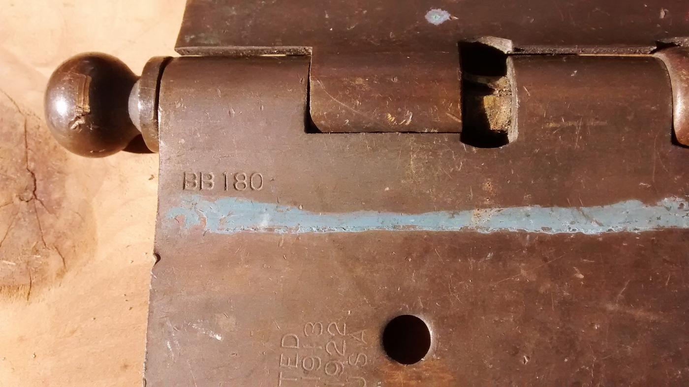 Stanley Brass Door Hinge Pair Sweetheart Logo 1922 5