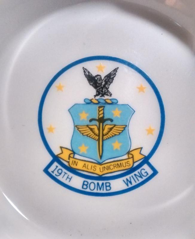 US Air Force SAC 19th Bomb Wing Ceramic Skillet Ashtray