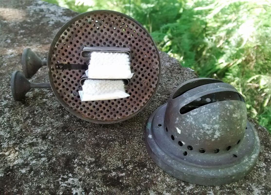 Victorian Duplex Oil Lamp Burner 1800s Brass