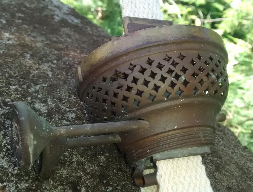 Victorian Duplex Oil Lamp Burner 1800s Brass