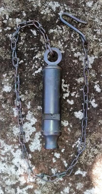 WWI Trench Whistle Horstman Philadelphia US Army Brass w/Chain & Hook