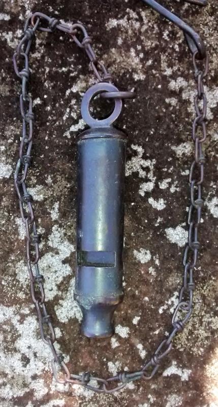 WWI Trench Whistle Horstman Philadelphia US Army Brass w/Chain & Hook
