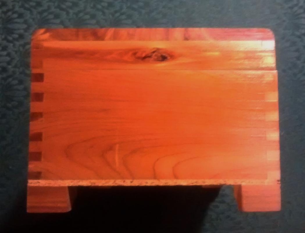 Wood Dresser Box with Mirror Molded Decoration Chromolithograph
