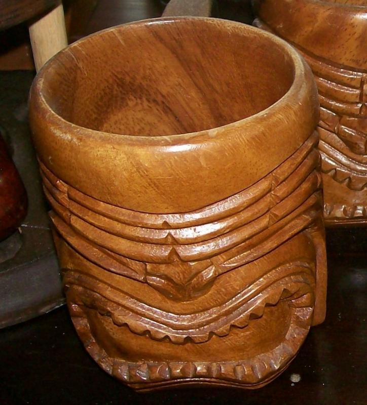 Philippine Tiki Mug: Hand-carved Wood