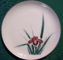 Kutani Ceramic Plate Set with Irises 6.5