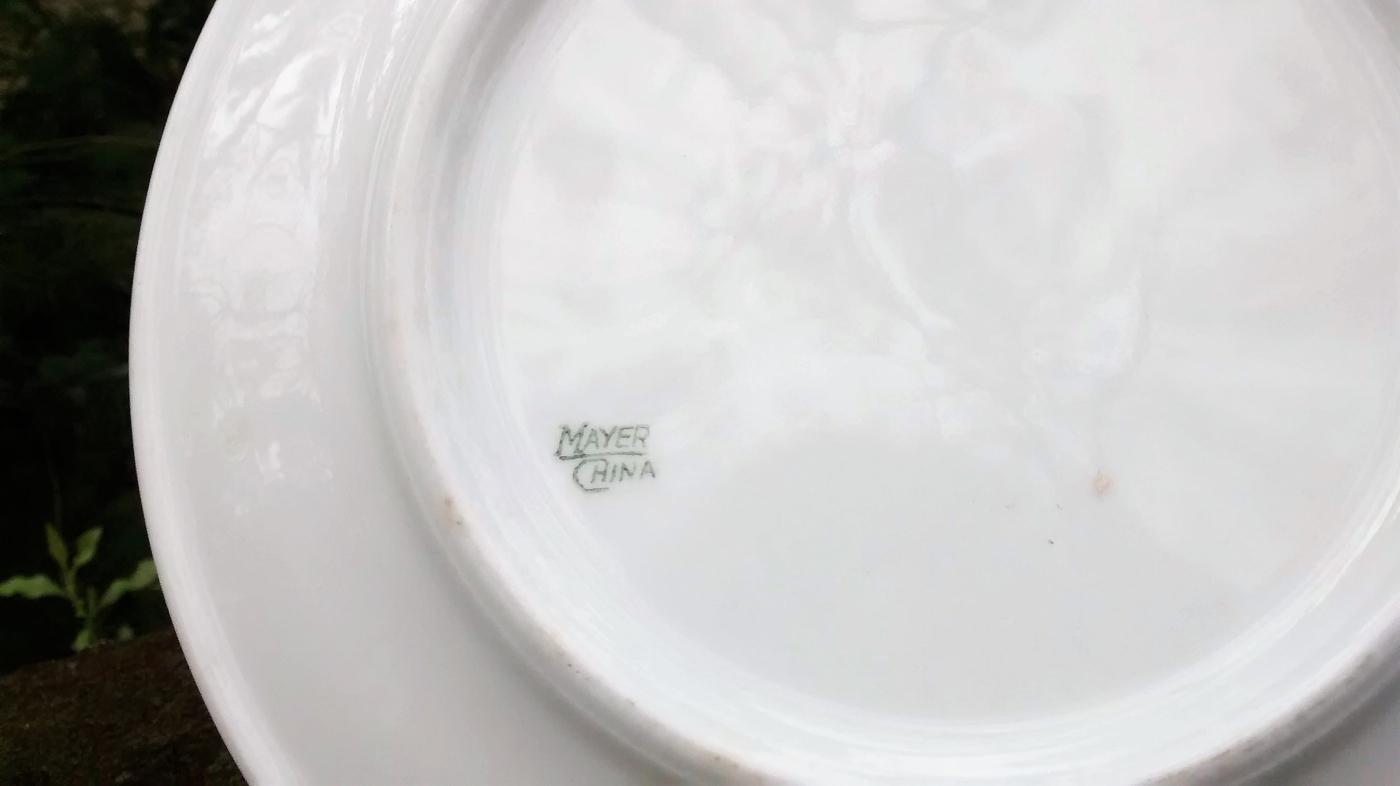Order of the Eastern Star Ceramic Plate Mayer Restauarant 1920s-30s