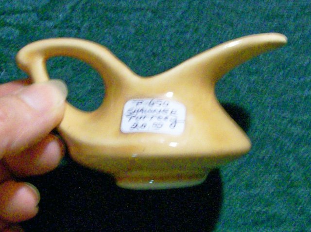 Shawnee or Stangl Pottery Mini Flat Pitcher 1940's