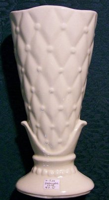 Shawnee Pottery Ceramic Vase Quilted Pineapple #839 1950's