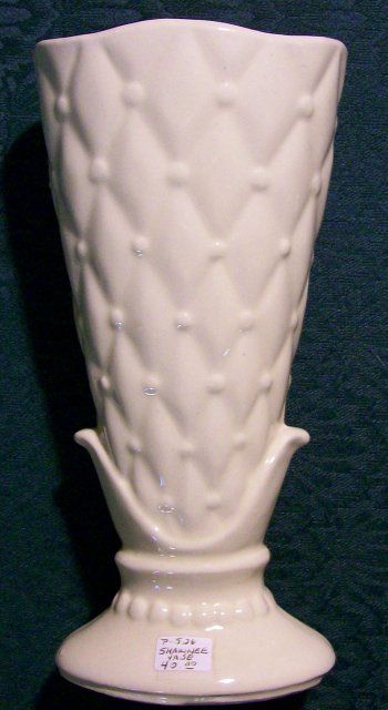 Shawnee Pottery Ceramic Vase Quilted Pineapple #839 1950's